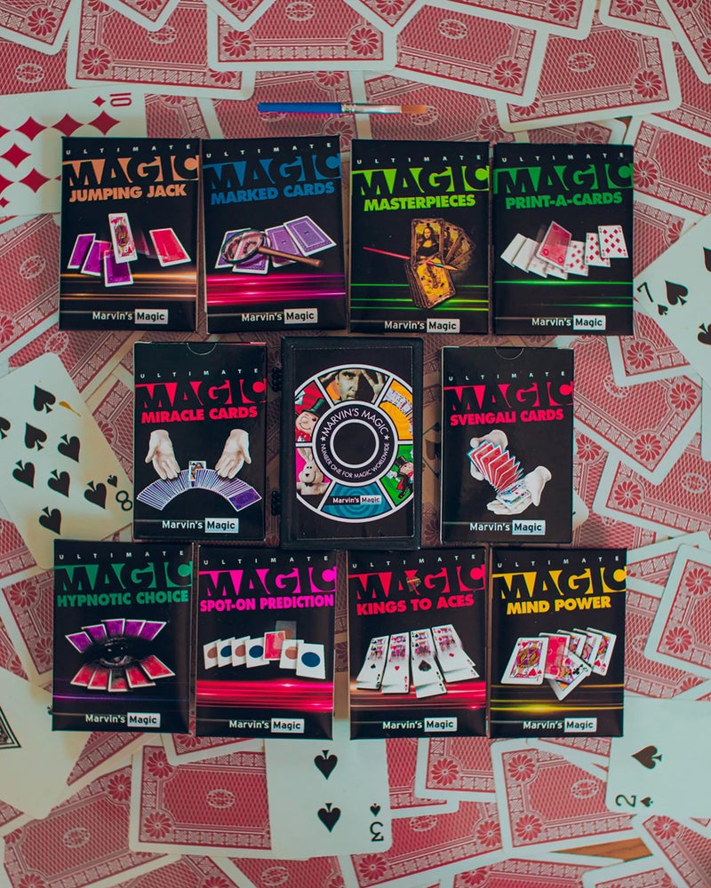Marvins Magic Marvin’s Ultimate Magic – 250 Card Tricks Mega Set | 8 Special Decks with Svengali & Miracle Cards + App Video Tutorials - Image 2